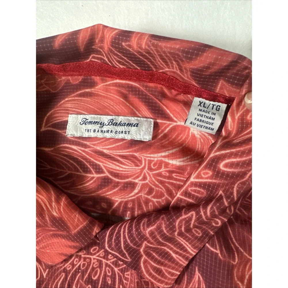 Tommy Bahama Ole Miss Rebels Floral Hawaiian Shirt Polo Mens XL NCAA Football